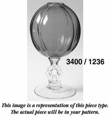 3400-1 #3400/1236 8" Footed Ivy Vase