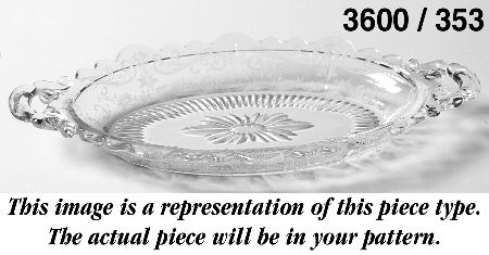 Blossom Time 8" 2 Handled Sugar/Cream/Pickle Tray (Martha/353)