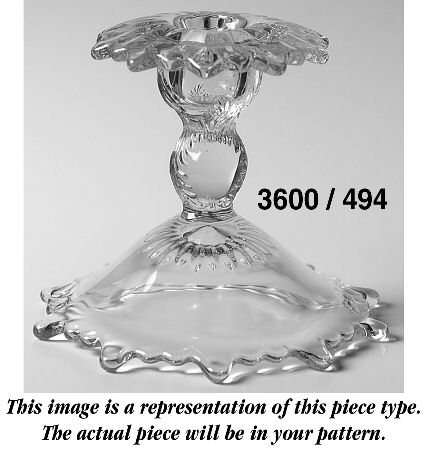 Chantilly (Stem #3625, Gold Trim) Martha/494 4" Single Candlestick