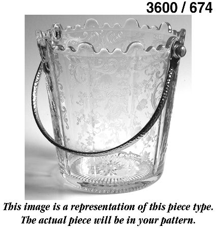 Martha Clear Martha/674 Ice Bucket with Handle, No Tongs