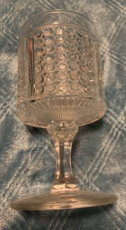 Three Panel Clear Water Goblet