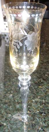 Antique Luster Topaz Fluted Champagne