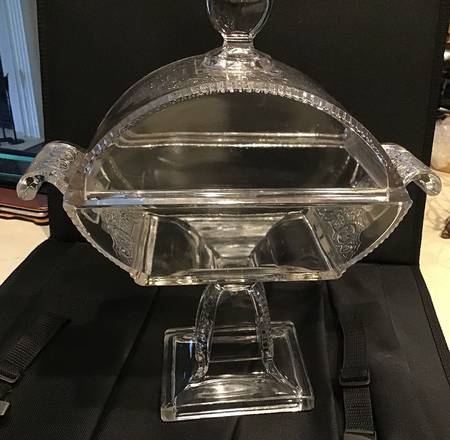 Jersey Lily Clear Tall Compote & Lid
