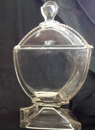 Jersey Lily Clear Sugar Bowl & Lid