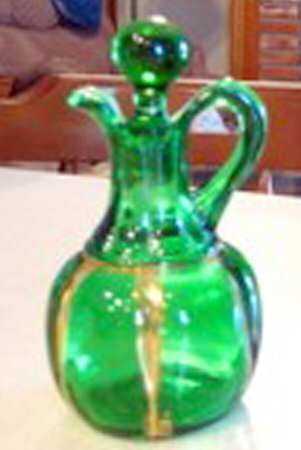 X Ray Green (Emerald) Cruet & Stopper