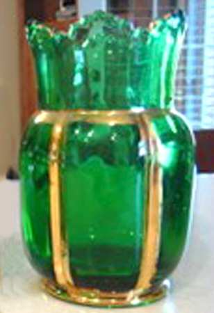 X Ray Green (Emerald) Celery Vase