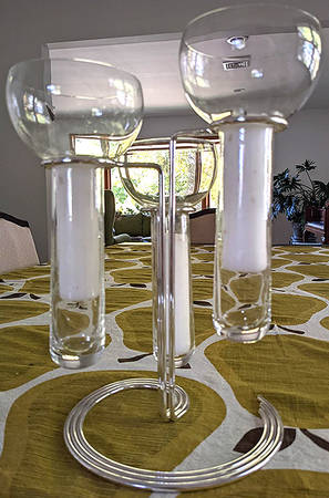 Aqualux 3 Arm Candelabra W/Chrome Stand