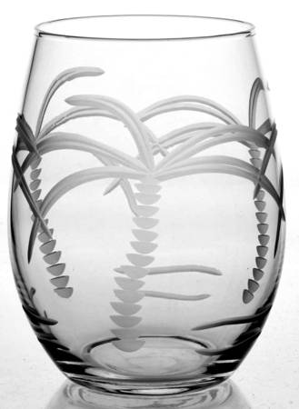 Palm Tree Red Flat Red Wine Tumbler