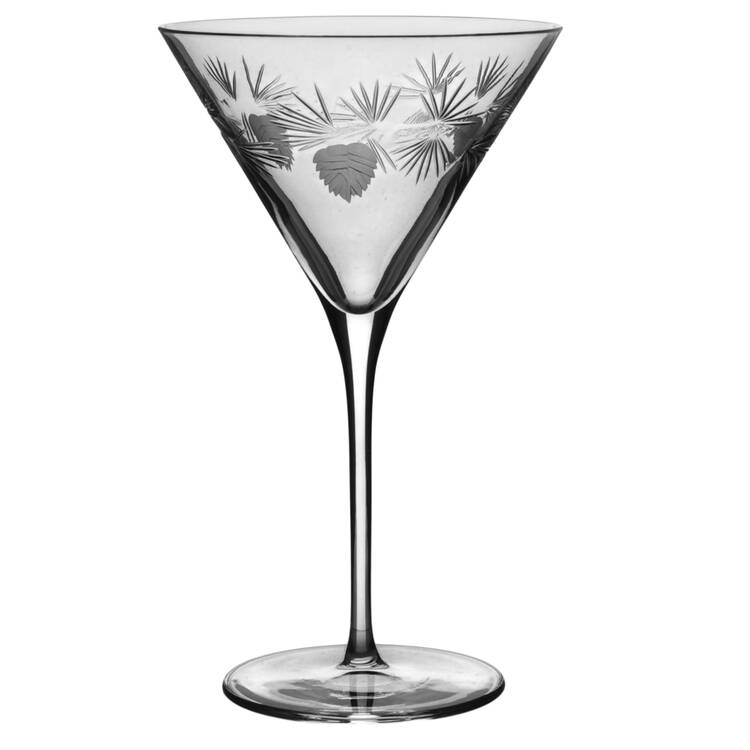 Icy Pine Martini Glass