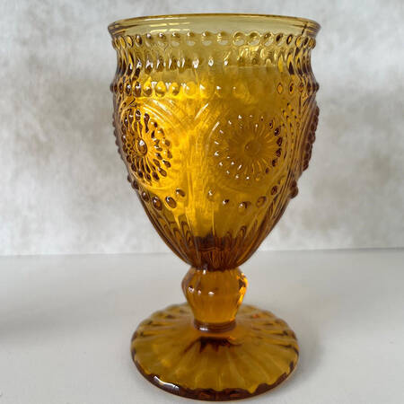 Parisian Amber Water Goblet