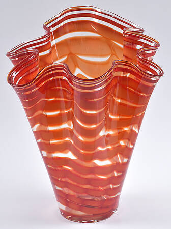 Art Glass 13" Flower Vase