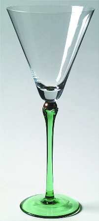 Carnevale Green Water Goblet