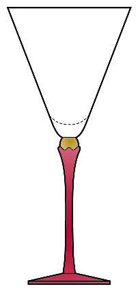 Carnevale Red Water Goblet