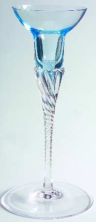 Hawthorne Azure (Light Blue) 8" Single Light Candlestick
