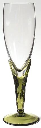 Laurel (Green Stem) Fluted Champagne