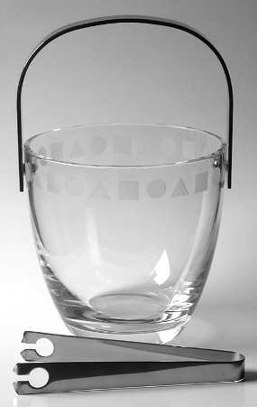 Sengai Clear Ice Bucket with Detachable Handle and Tongs