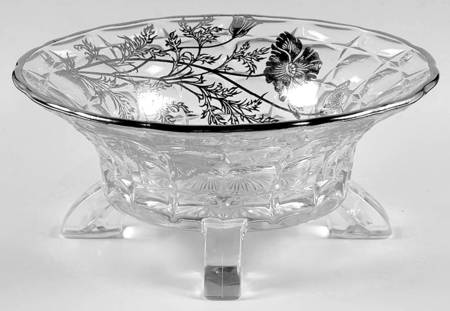 Flanders Clear 9" 3-Toed Footed Bowl