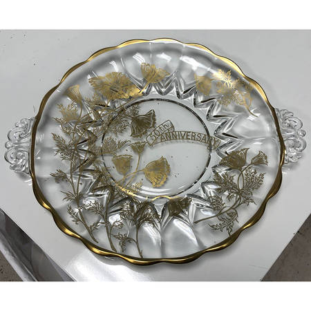 Anniversary Handled Cake Plate