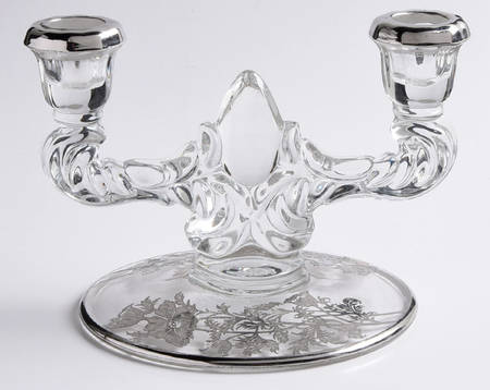 Flanders Clear Double Light Candlestick