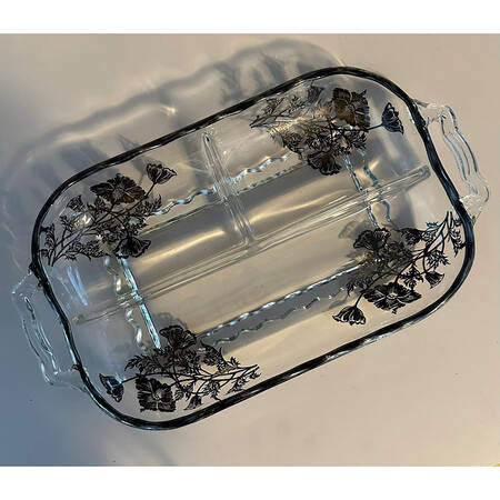 Flanders Clear 12" Rectangular 3 Part Relish