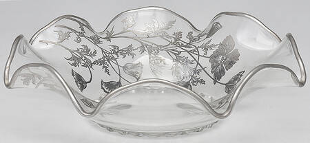 Flanders Clear 13" Round Crimped Bowl