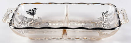 Flanders Clear 8" Rectangular 2 Part Relish