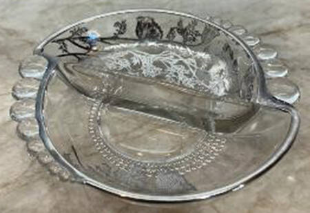 Flanders Clear 6" Round 2 Part Nut Dish