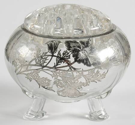 Flanders Clear 3" Rose Bowl with Glass Frog