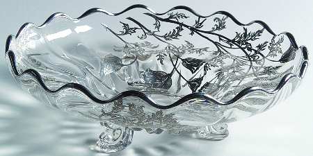 Flanders Clear 11" 3-Toed Footed Bowl