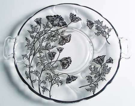 Flanders Clear Handled Cake Plate