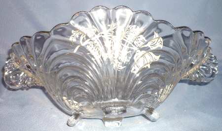 Flanders Clear 11" Oval 4-Toed Handled Bowl