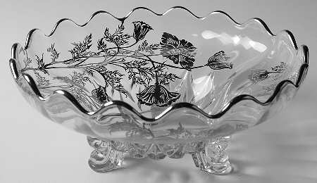 Flanders Clear 10" 3-Toed Footed Bowl
