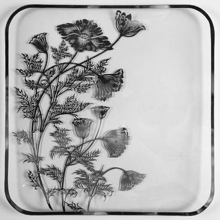 Flanders Clear 9" Square Serving Tray
