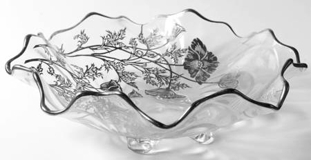 Flanders Clear 10" Round Crimped Bowl