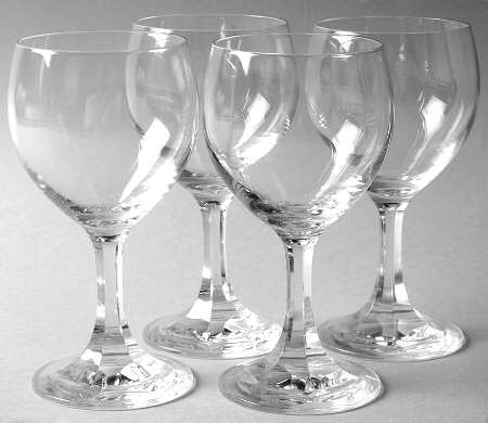 Banquet (Multisided Stem) Burgundy Wine - Set of 4