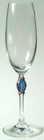 Camelot Blue Fluted Champagne