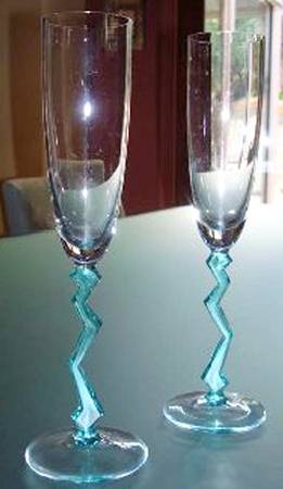 Eclair Turquoise Fluted Champagne