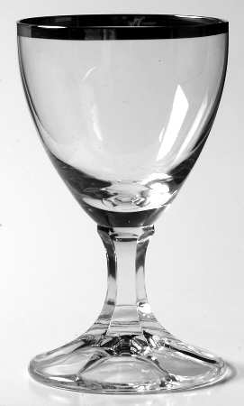 Neckar (Platinum Trim) Cordial Glass