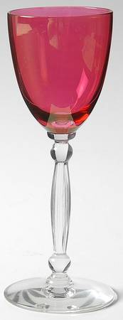993-Cranberry Flash Wine Glass