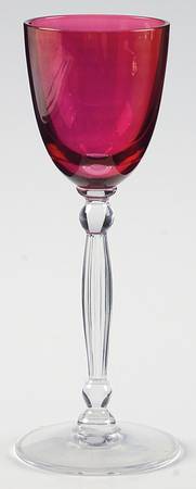 993-Cranberry Flash Cordial Glass