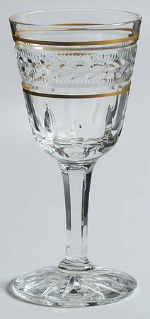 Gold Brocade Cordial Glass