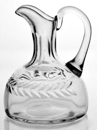 Laurel Wreath-Clear Oil Cruet No Stopper