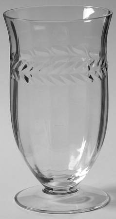 Laurel Wreath-Clear 8 Oz Footed Tumbler