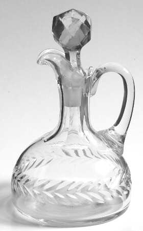 Laurel Wreath-Clear Oil Cruet & Stopper