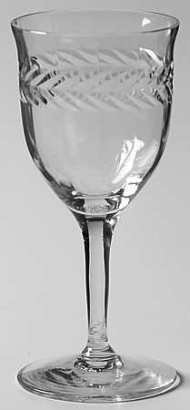 Laurel Wreath-Clear Wine Glass