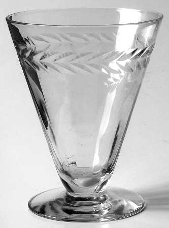 Laurel Wreath-Clear 9 Oz Footed Tumbler