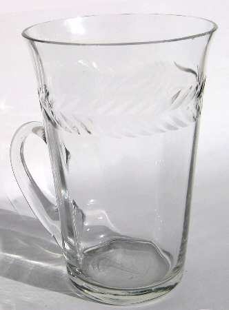 Laurel Wreath-Clear Handled Flat Iced Tea