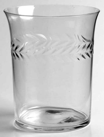 Laurel Wreath-Clear 9 Oz Flat Tumbler