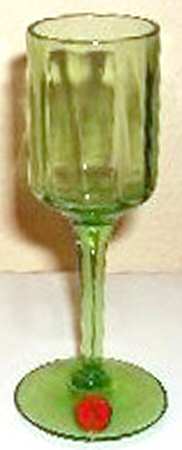 Nocturne Lime Green Cordial Glass
