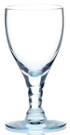 Pirouette Blue Wine Glass